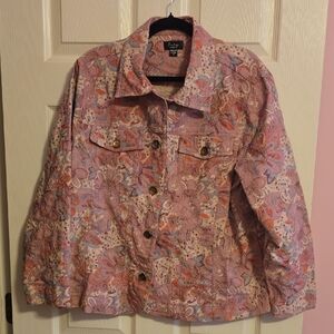 Floral Pink Jean Jacket‎